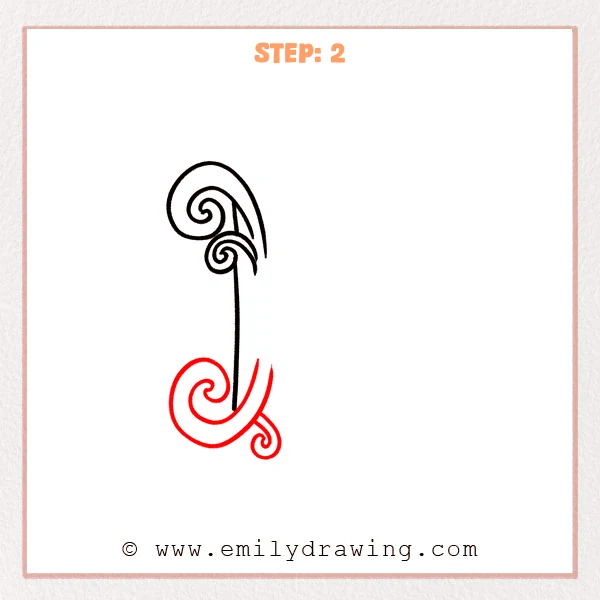 how to draw a fancy letter b - A fancy letter B with a top spiral and stem, plus a new bottom-left swirl, right-side accent strokes, and a small tail curl.